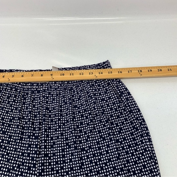 Chico 2 Pants Large Easywear Wide Leg  Pull On Navy White Abstract Boho Travel - Picture 8 of 10